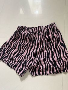 Zebra Print Lounge Shorts