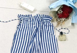 White And Blue Pinterest Long Pants With Pockets ❤