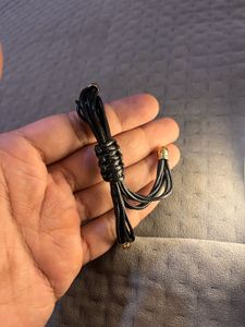 Half Gold Leather Bracelet