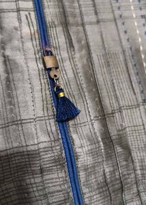 Green Printed Chanderi Silk Embroidered Kurta Set