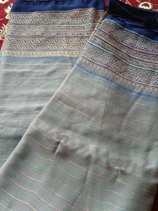 Printed Blue Saree