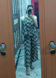 Peplum Top With Plazzo And Inner