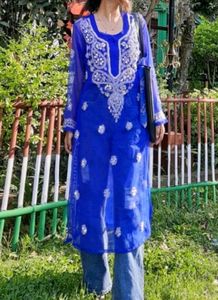 Brand New Chickenkari Kurti With Slip