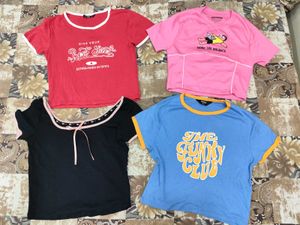 Cute Graphic Tee Bundle Of 4
