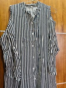 Zebra Printed Straight Kurti With Half Sleeve