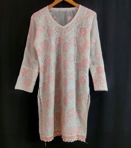 ❗️❗️Price Drop Georgette Off White Kurti❗️❗️