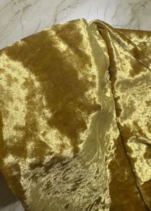 Gold Velvet Mini Dress | Size M