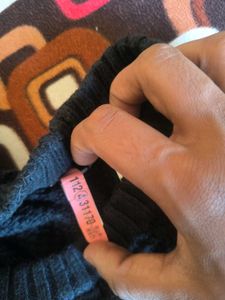 Navy Blue Cable Knit Sweater