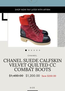 Chanel Burgundy Suede Ankle Boots