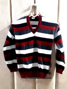 Striped V-Neck Sweater