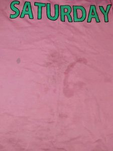Pink &#34;Wake Me When It&#39;s Saturday&#34; Tee