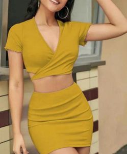 Cute Mustard Two-Piece Set