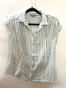 Striped Button-Up Shirt