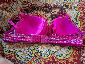 Bra Pink Printed Padded