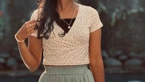 Floral white Crop Top