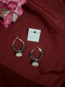 H&amp;M Beaded Hoop Earrings