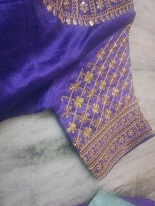 Embroidered Purple Blouse