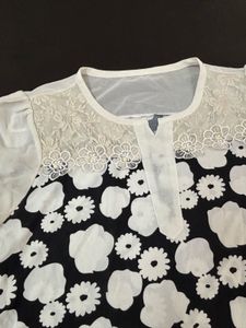 Floral Print Lace Top