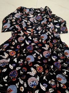 Floral Print Full Length Dress