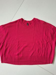 Fuchsia Pink Woolen Crop Top