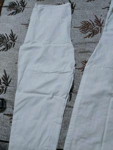 White Embroidered Kurta And Paint