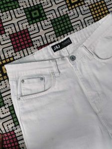 White Straight Fit Jeans