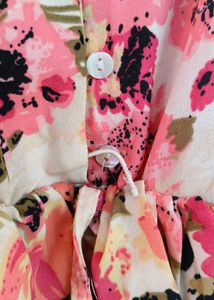 KASSUALLY Floral Multicoloured Crop Top