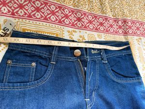 Blue Denim Straight Fit Pant