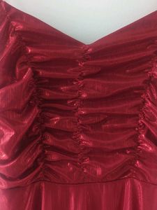 Red Metallic Mini Dress