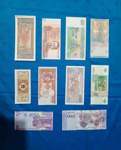 Currency Collection Foreign Notes 10 Country UNC