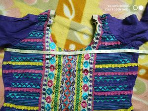 EMBROIDERED &amp; lace Design kurta dupatta