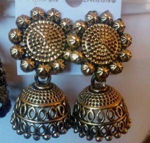 Combo Pack Of 2 (Gold Oxidised Jumki)