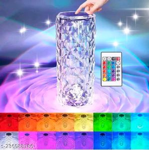 SIGMA Crystal Rose Table Lamp 16 Colour LED Night