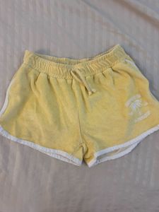 zara yellow babydoll short