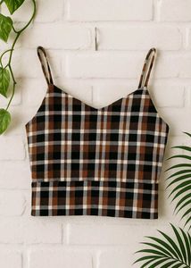 Plaid Crop Top