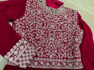 Red Embroidered Indian Dress
