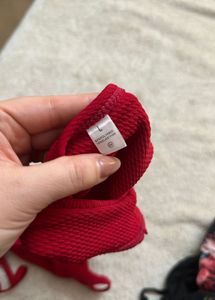 NEW Red Textured Bikini Set | M-L size