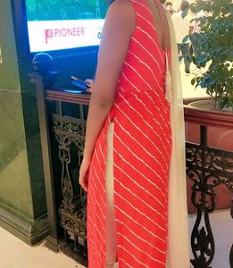 Pink Striped Kurta Set