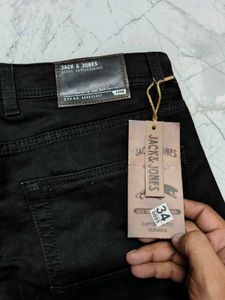 Black Straight-Leg Jeans