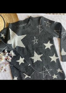 Grey Starry Nights Sweater
