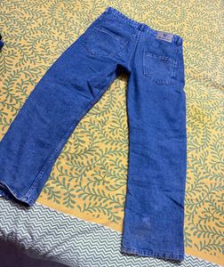 Blue Denim Cargo Pants