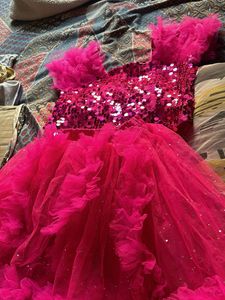Pink Ruffle Tulle Skirt