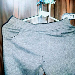 Dark Grey Denim Trousers - Size 28
