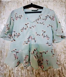 Floral Ruffle Top