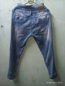 ICE BLUE COLOUR HIGH&#39; WAIT SKINNY JEANS