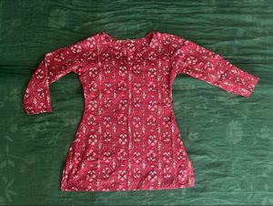 Floral Print Kurti Top