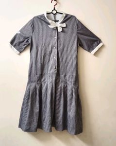 Striped Dress with Bow Detail