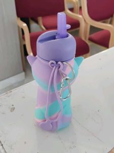 Cute Cat Silicone Water Bottle