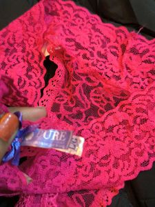 Pink Lace Thong Panty