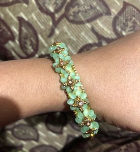 Green Stone Bangle Set